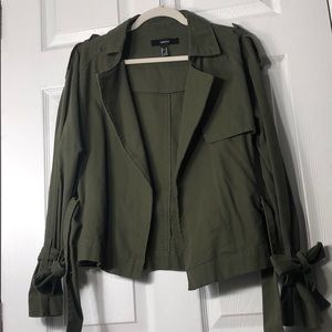 Belted trendy lightweight jacket